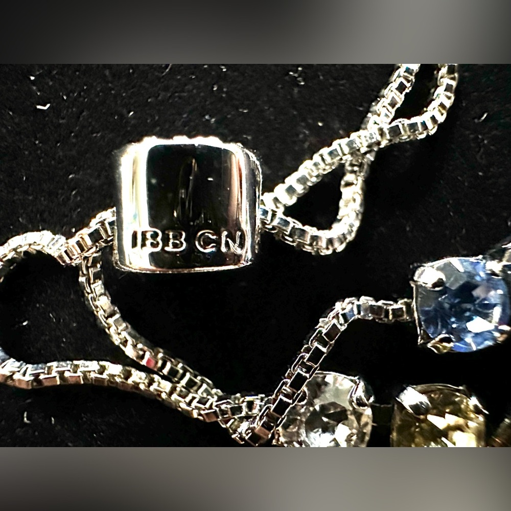 Rainbow Crystals Silver Plated Stackable Tennis B… - image 8